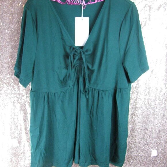 NWT BloomChic green tie top 18/2X - Picture 4 of 10